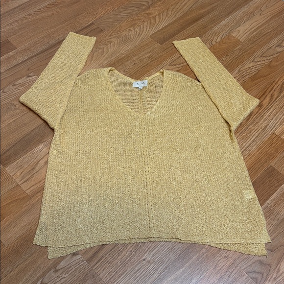 Becaal, elegant buttercup yellow long sleeve crochet cardigan blouse. Size L. - Picture 7 of 17